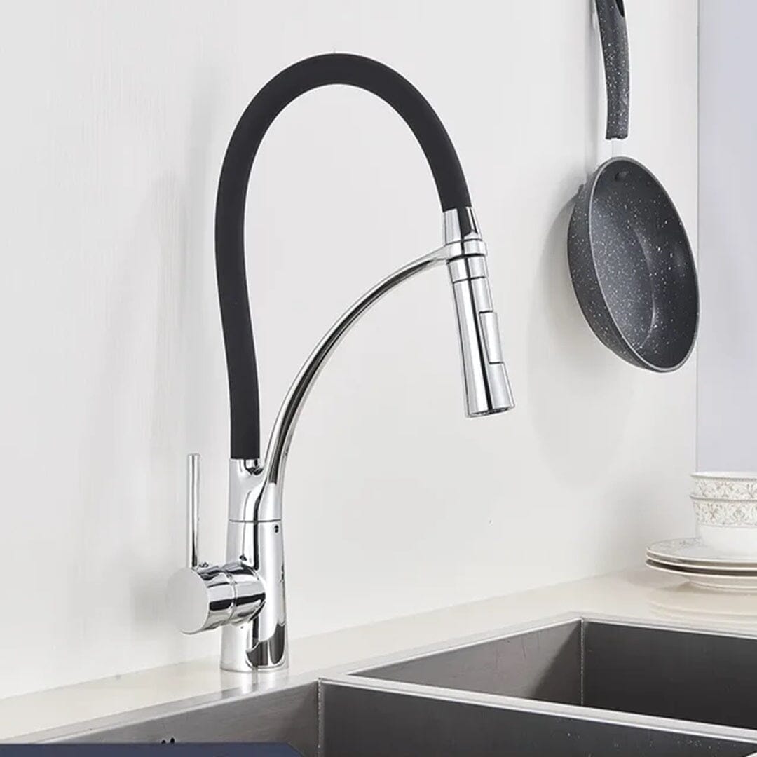 Torneira Móvel Chrome Pull Down Cozinha - 0002 Conceito Cromado 